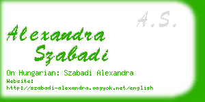 alexandra szabadi business card